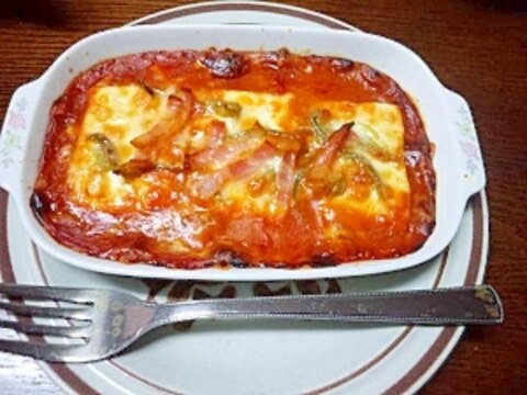 ご飯に合う　塩豆腐のおかずグラタン